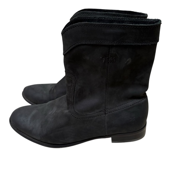 Frye Black Leather Ankle Boots - Picture 2 of 10